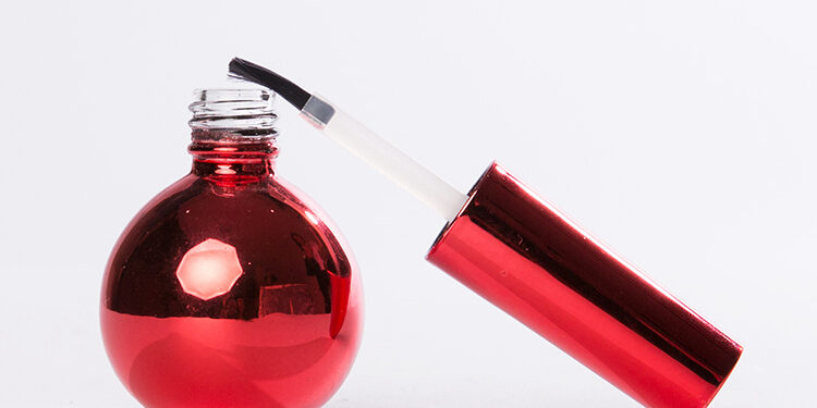 Wholesale Red Glass DIY Nail Polish Bottles With Brush 15ml