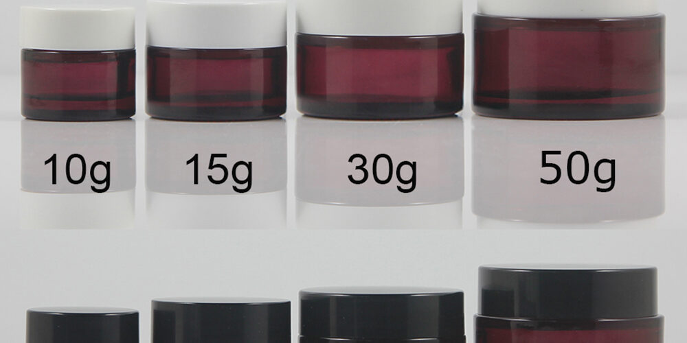 Wholesale Full Size Empty Purple Glass Jars For Face Cream, Cosmetic Jar By China