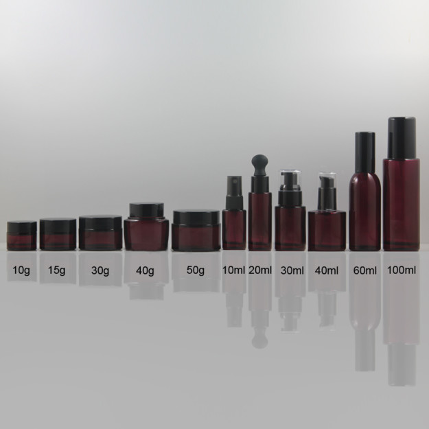 High Quantity 10ml 20ml Skin Care Packaging Glass Lotion Bottles With Pump