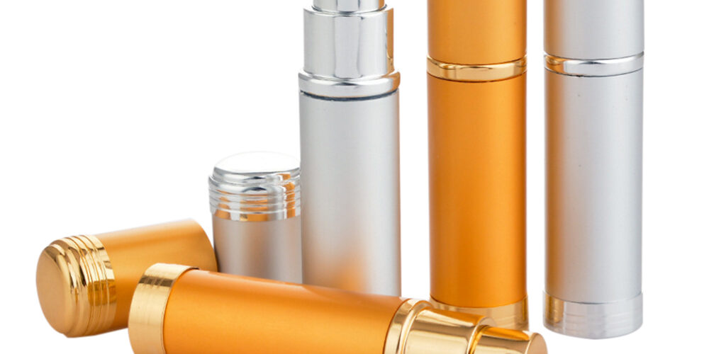 Luxury Gold/Silver 5ml Mini Bottle Of Perfume, Skincare Container Spray Pump Bottles